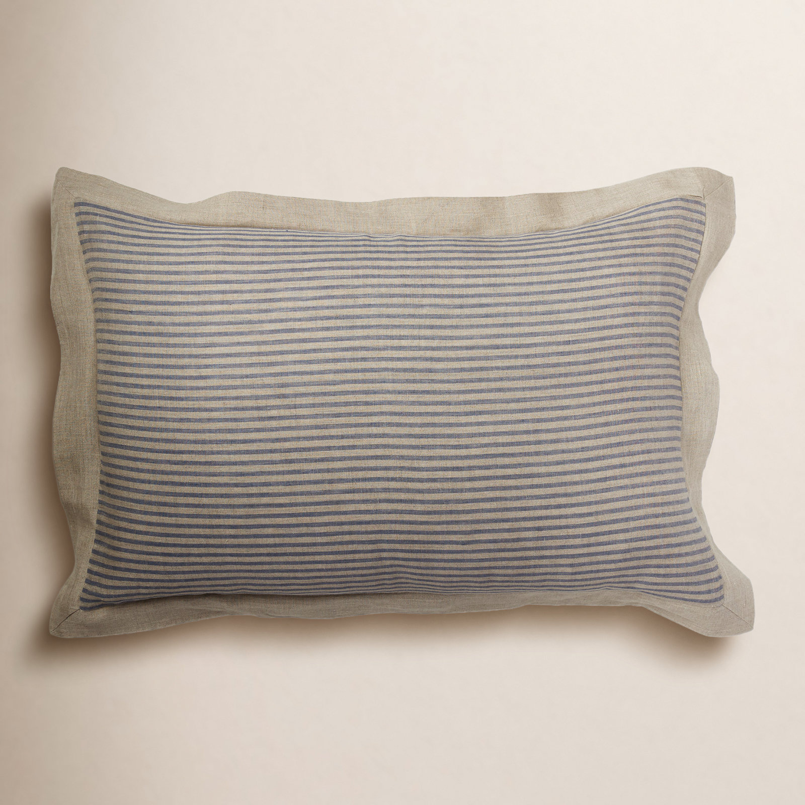 Ernadette Linen Shams, King, Steel Blue