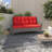 Wicker Outdoor Patio Sofa-1157918761