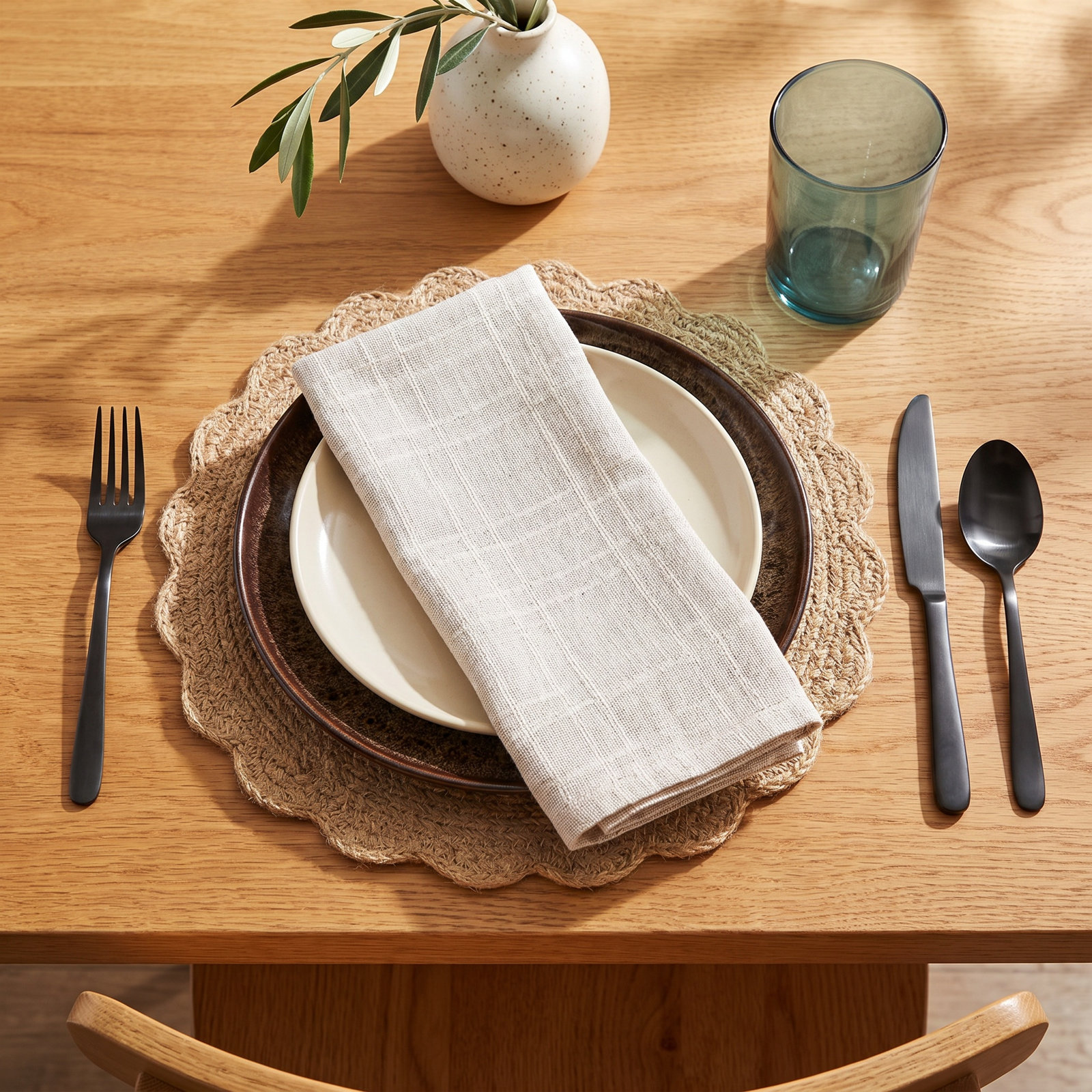 Plaid Napkin, Pink