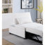 Chaise blanche avec lit convertible et canapé-lit contemporain en tissu