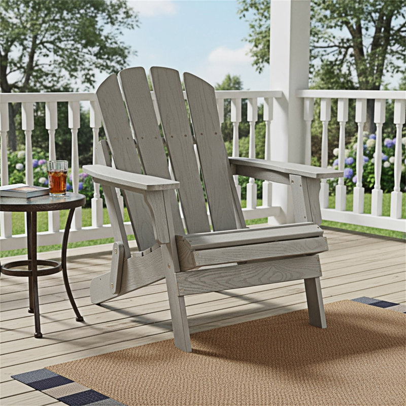 Chaise Adirondack pliante en bois pour l'extérieur
