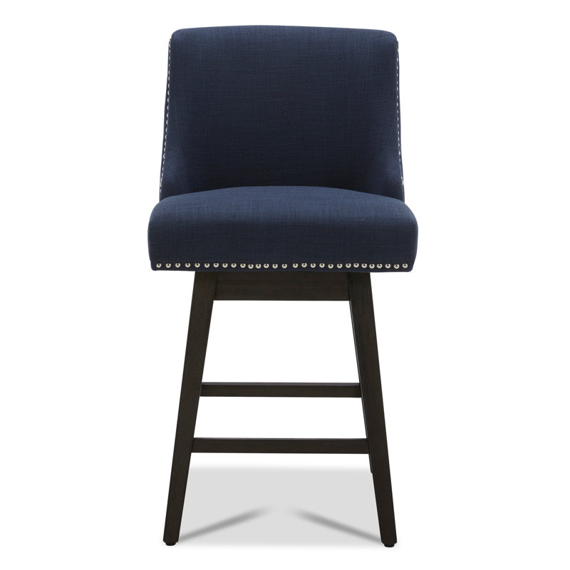 Tabouret de comptoir pivotant 26 po Shurma, Bleu foncé