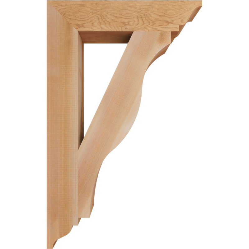 Support traditionnel lisse l 3 3 po x P 20 po x H 32 po, cèdre rouge de l'Ouest, H 32 po x l 3,5 po x P 20 po, Lisse