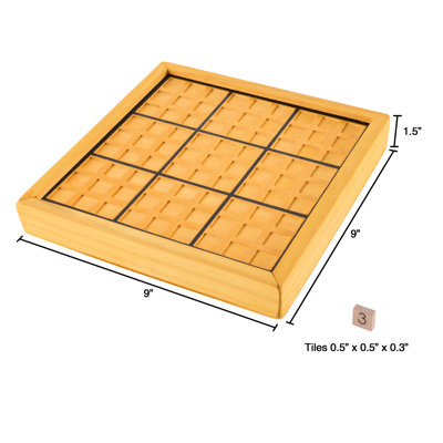Ensemble de jeu de panneaux sudoku en bois