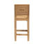 Tabouret de bar moderne bohémien avec ruppie maritime naturelle et bois d'acajou