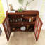 Buffet en rotin de style Mid-Century 39,4 "avec tablette, 2 trous de sortie-1651890066