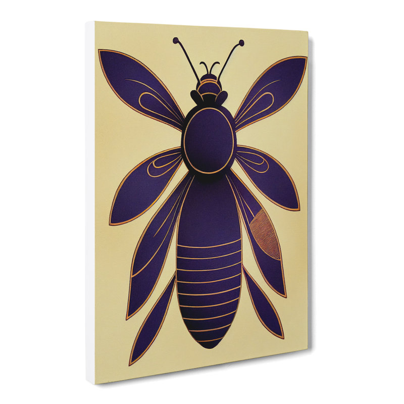 Bee Deco Style - Wrapped Canvas, 76cm H x 50cm W x 3cm D