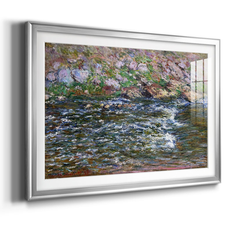 Torrent of the Petite Creuse at Freeseline, 1889, impression encadrée avec passe-partout biseauté et verre, Argent