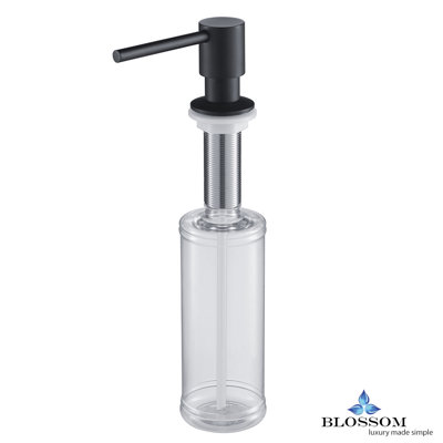 Blossom Solid Brass Kitchen and Bathroom Soap Dispenser with Matte Black Finish