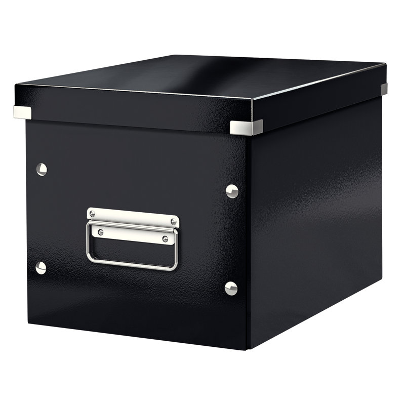 Leitz Decorative Bin, 26cm H x 24cm W x 26cm D, Black