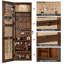 Armoire à bijoux rétro avec miroir, serrure, fixation réglable, parfaite pour les femmes-98969523
