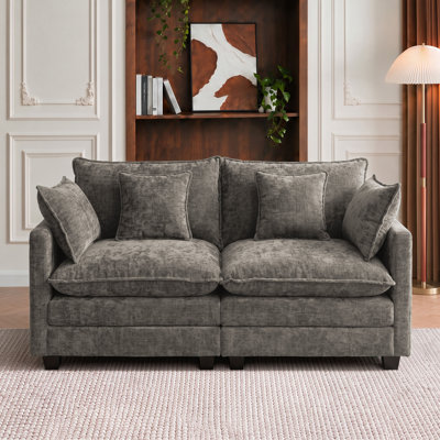Upholstered " Chenille Sofa