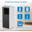 Climatiseur portatif silencieux de 8 000 BTU, climatiseur compact 3 en 1 avec déshumidificateur et ventilateur, refroidit 350 pieds carrés, écran tactile DEL et télécommande pour la maison, le bureau, le dortoir, le véhicule récréatif