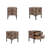 Trunk Table And Side Table S/3 with Large Storage Dress