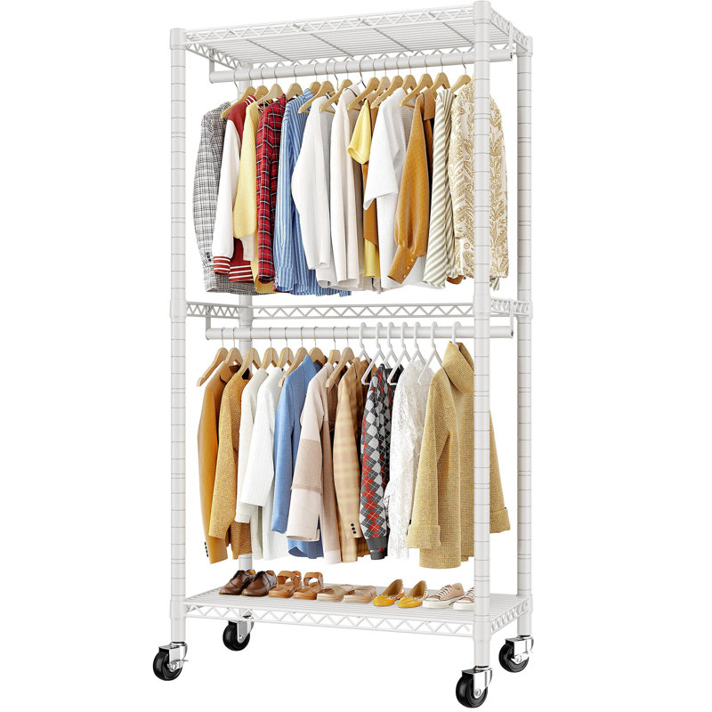 Ehan 90cm Rolling Clothing Rack