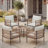 4-Person Outdoor Conversation Set With Woven Rope Chairs & Side Table