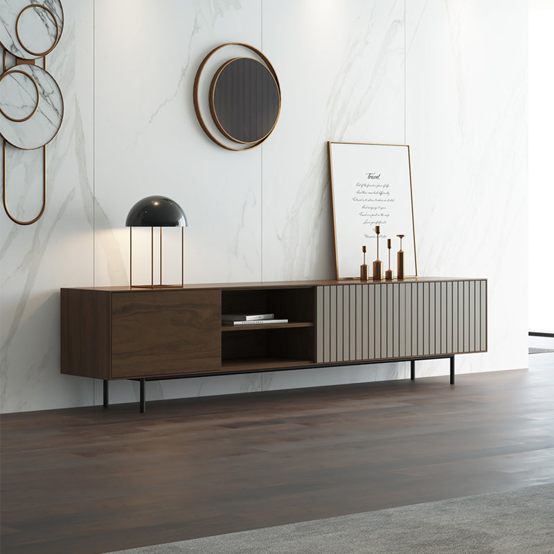 Meuble télé Modern Minimalist, H 21,64 po x L 78,73 po x l 15,74 po