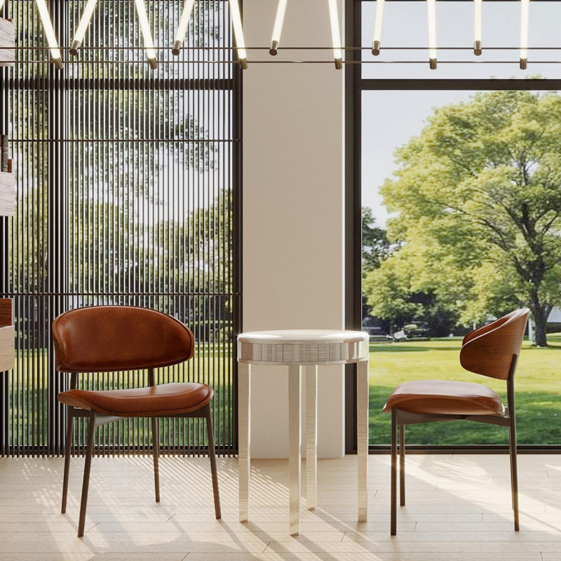 Mid-Century Modern Dining Chairs, Orange