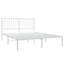 Metal Bed Frame with Headboard White-275720542