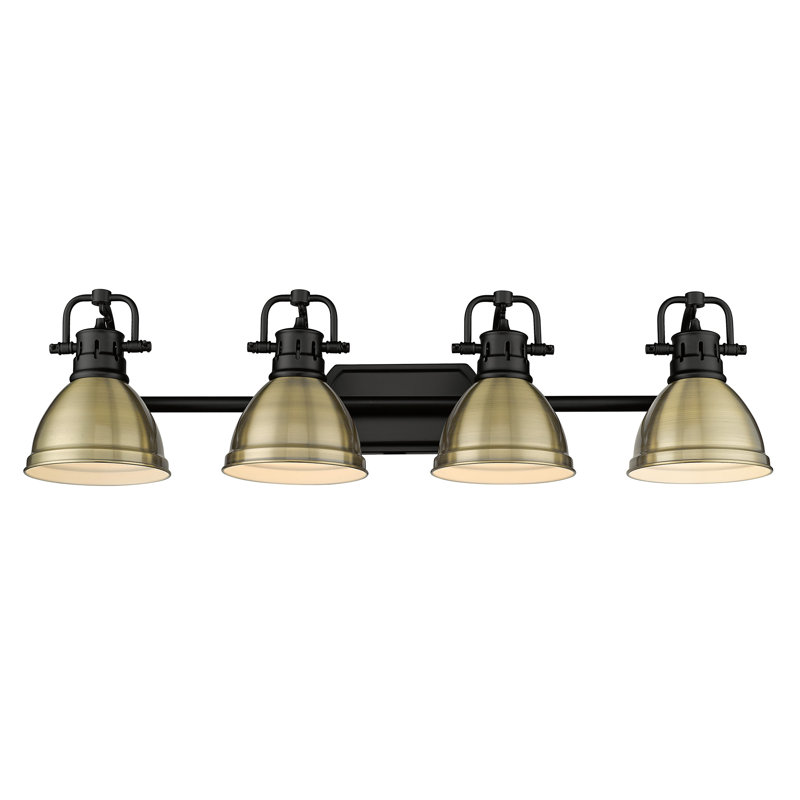 Calico 4 - Light Dimmable Vanity Light, Aged Brass, Matte Black