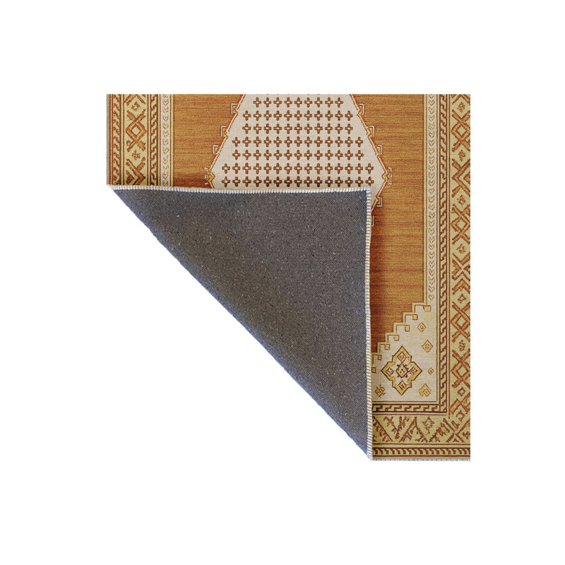 Tapis beige tissé traditionnel Mosso, 3'11" x 5'11"