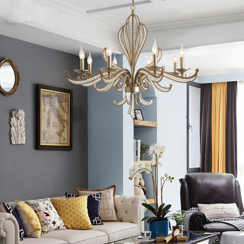 Orr 8 - Light Candle Style Chandelier, 77cm H x 88cm W x 88cm D