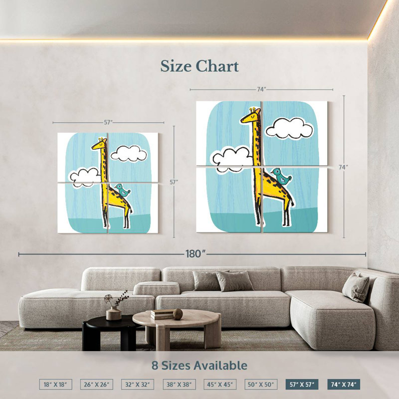 Ashelle Wild About You Giraffe, 74'' H x 74'' W