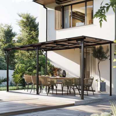10' X Metal Gazebo - Robust Roof Awning For Outdoor Patio, Decks, Backyard Patio With Wind & Snow Construction