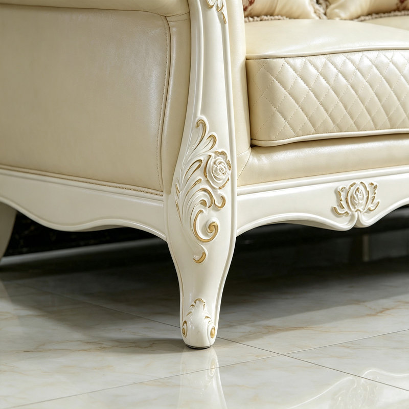 European style luxury leather sofa.