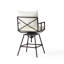 Tabouret de bar polyvalent avec coussins et fabrication en métal durable