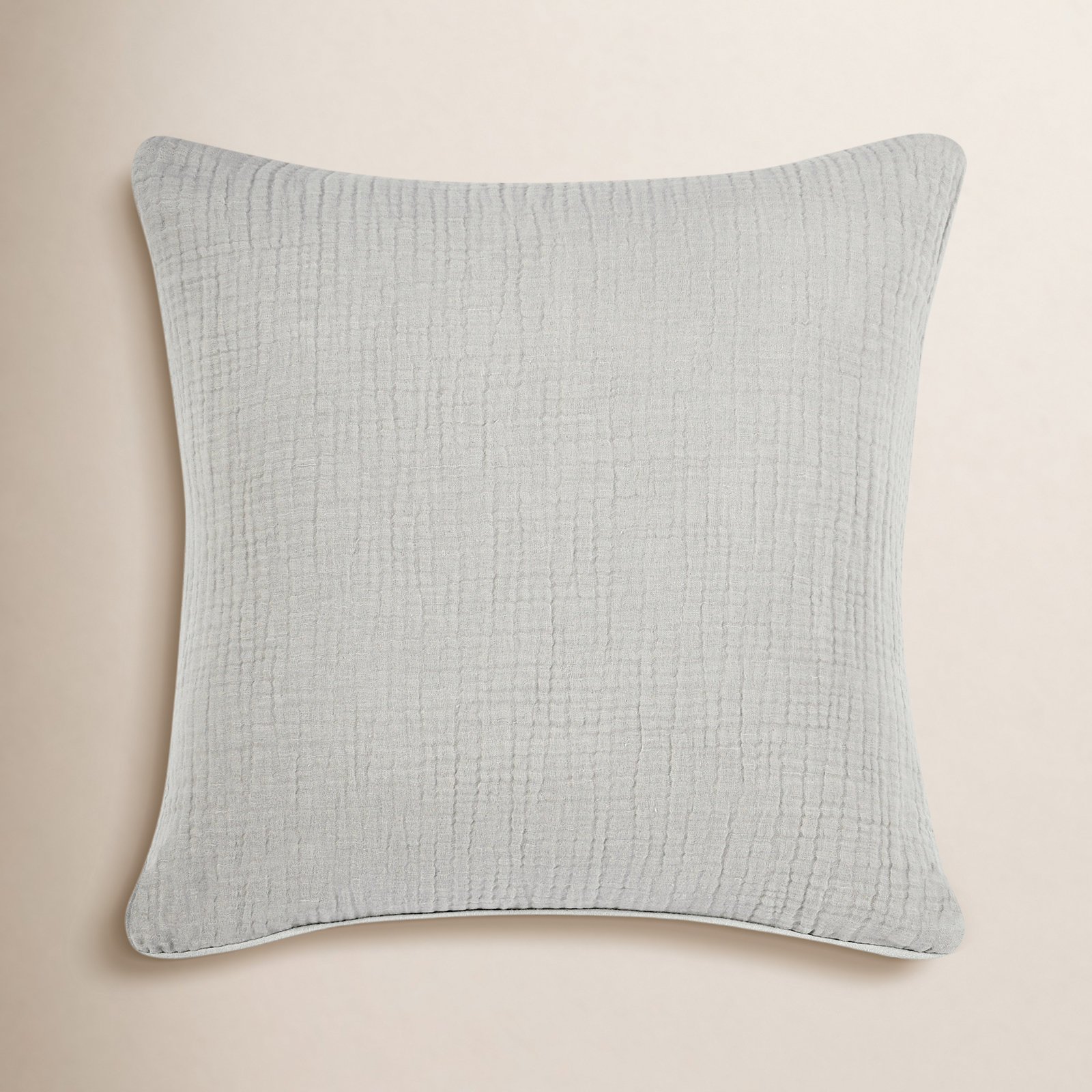Daila Linen Blend Sham Set, Euro, Gray