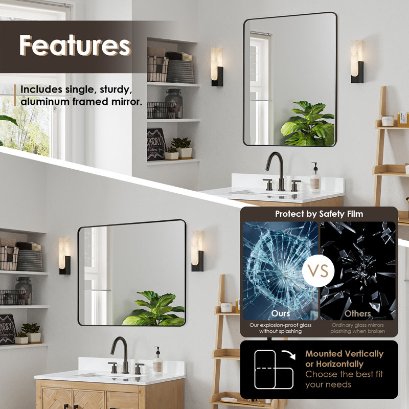 Jareth 48'' Natural Wood Single Bathroom Vanity with White Stone Top