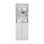 Bibliothèque à double porte, bureau, blanc-120674461