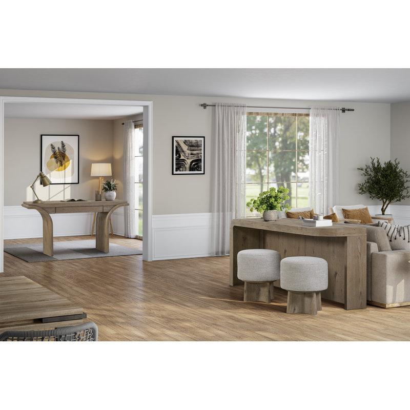 Zina Console Table with Stools – English Knotty Oak