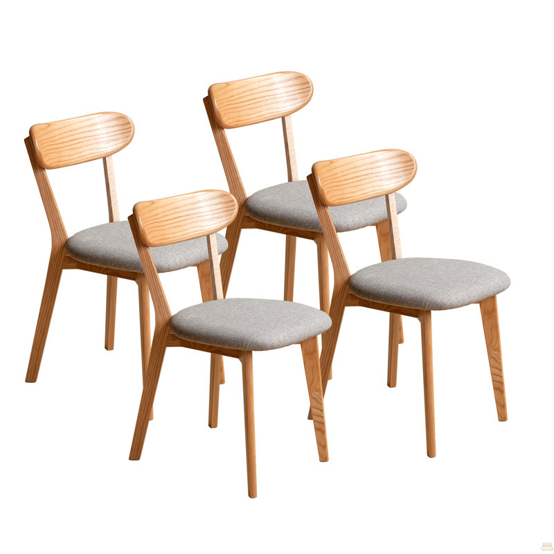 (Ensemble de 4 pièces) Chaise de salle à manger en bois de chêne massif de qualité supérieure fabriquée en Amérique du Nord