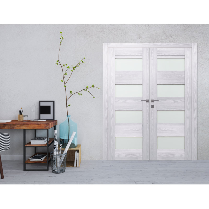 Porte standard en bois manufacturé Avon, Noyer, 71,75 po x 79,375 po
