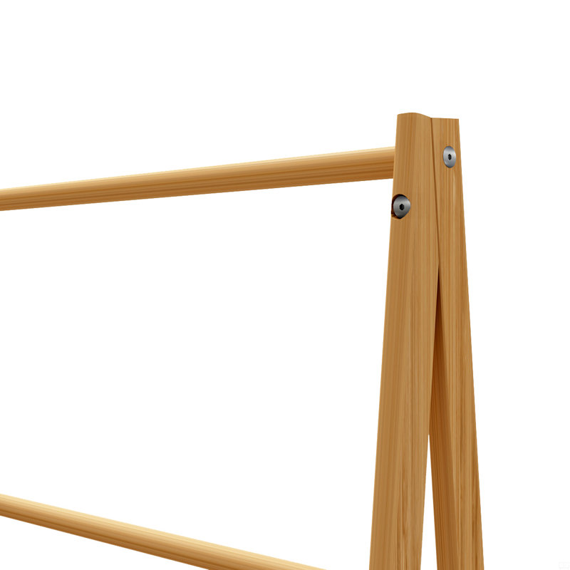 Bamboo Ladder Towel Rack With Storage Shelf