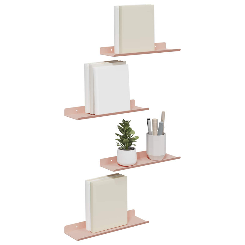 Steel Floating Shelf, Pink