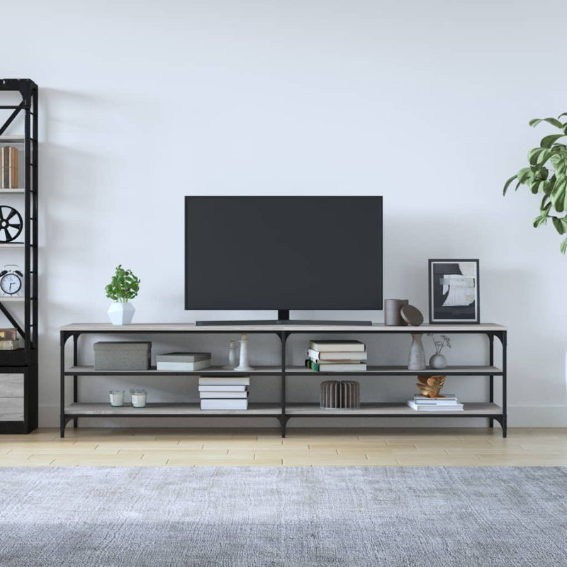 No_No_Yes_No_N/A Unfinished TV Stand for TVs up to 88", Grey Sonoma