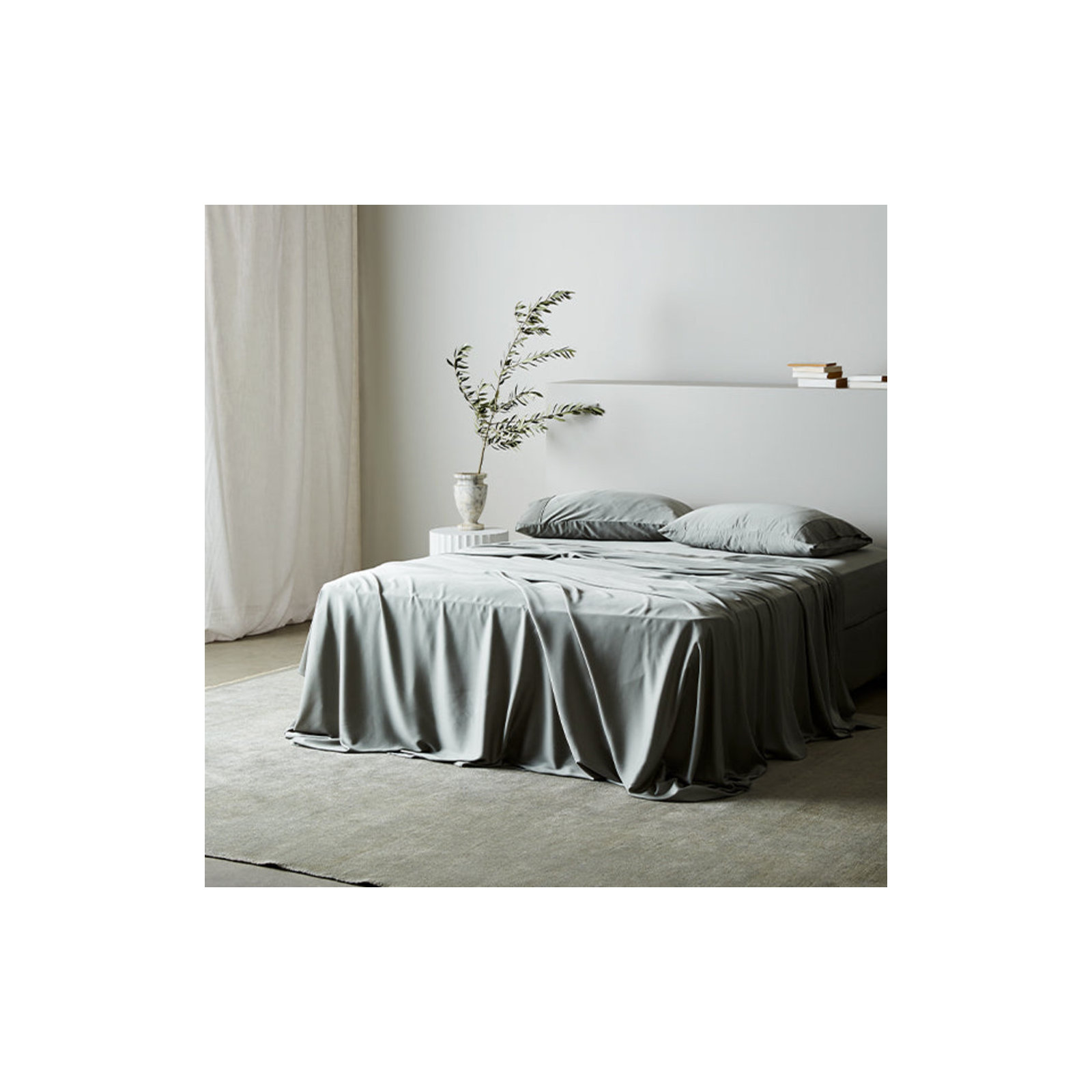 Signature Sateen Sheet Set, Cal King Sheet Set with 3 Additional Pieces, Sage