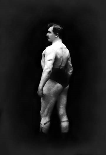 Reproduction de photo sur le dos et sur la gauche partielle bodybuilder, H 42 po x l 28 po x P 1,5 po