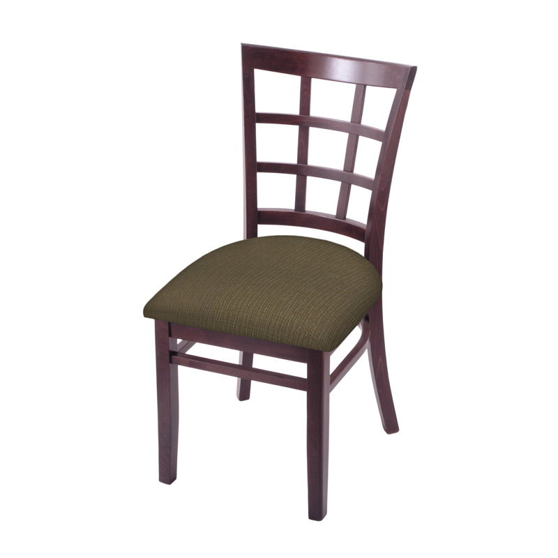 Hampton 18'' H Upholstered Beech Side Chair, Dark Cherry, Graph Cork