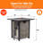 29" H x 28" W Outdoor Tall Propane Fire Pit Table, Metal Cover Lid, Lava rocks and Hidden tank space, 50000BTU