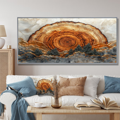 Pin sur un plateau en bois Slide I - Trees, art mural
