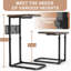 Table d'appoint télé tendance avec grand plateau, table de canapé ajustable avec paniers-189904752