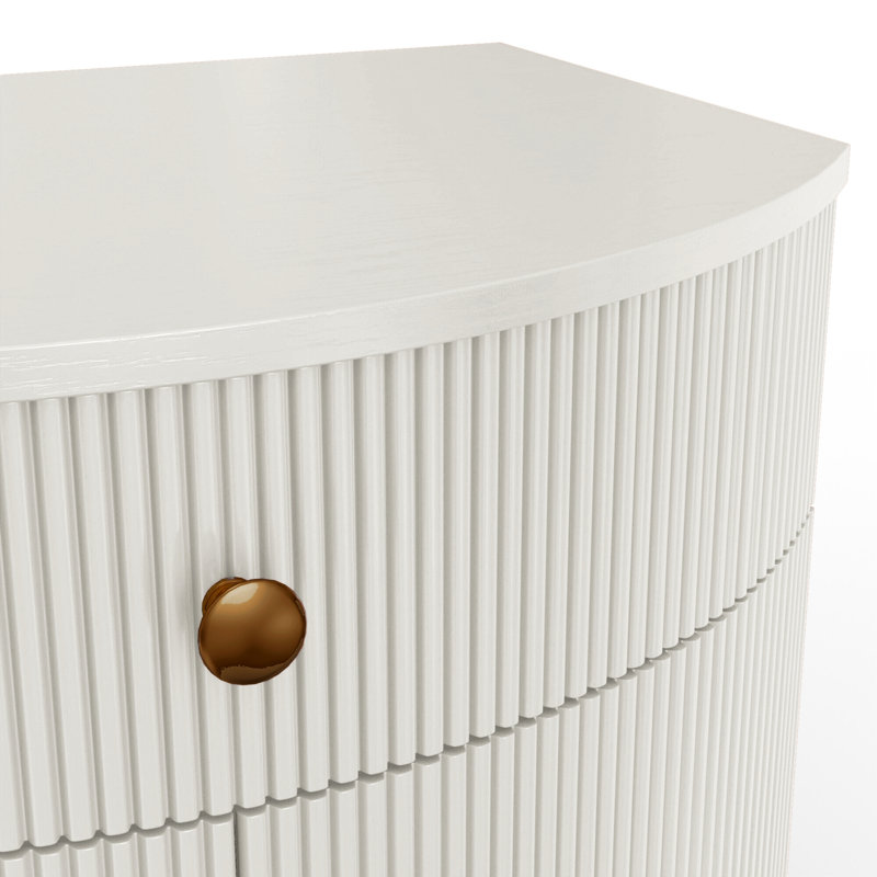 Table de chevet Erinn, Blanc