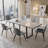 Kloc  51''-67'' Modern  Extendable Kitchen Dining Set with 6 Upholstered Chairs-207931106-257816942