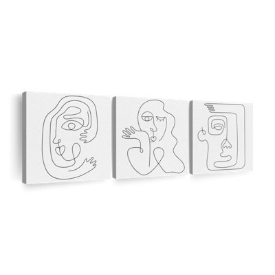 Abstract Face Painting Trio 3 Pieces