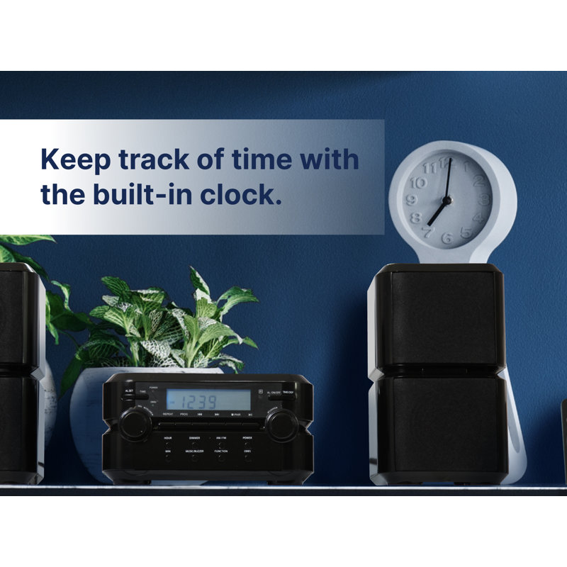 Emerson ES-4001 Bluetooth CD Microsystem, Black