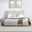 Queen size cushioned bed with four drawers-1106953041